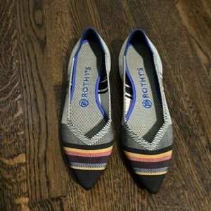 Rothy’s The Point Inverse stripe flat (rare)